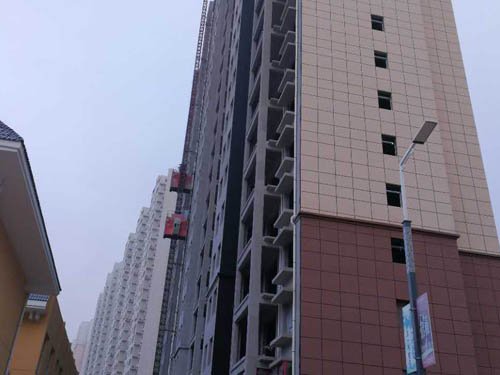 延安市延長縣欣欣家園外墻真石漆工程